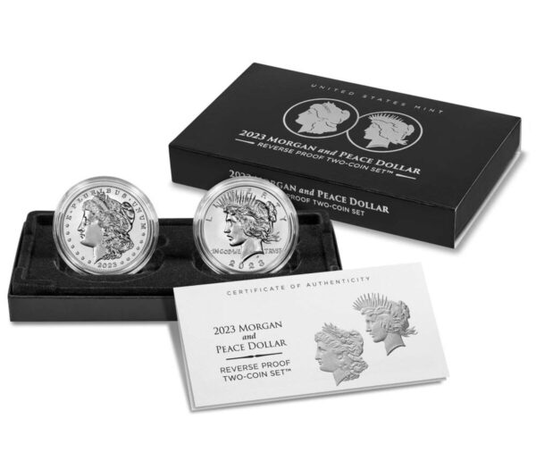 2023 S Morgan and Peace Dollar Reverse Proof Two-Coin Set