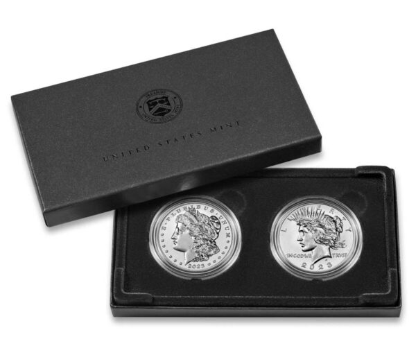 2023 S Morgan and Peace Dollar Reverse Proof Two-Coin Set - Image 4