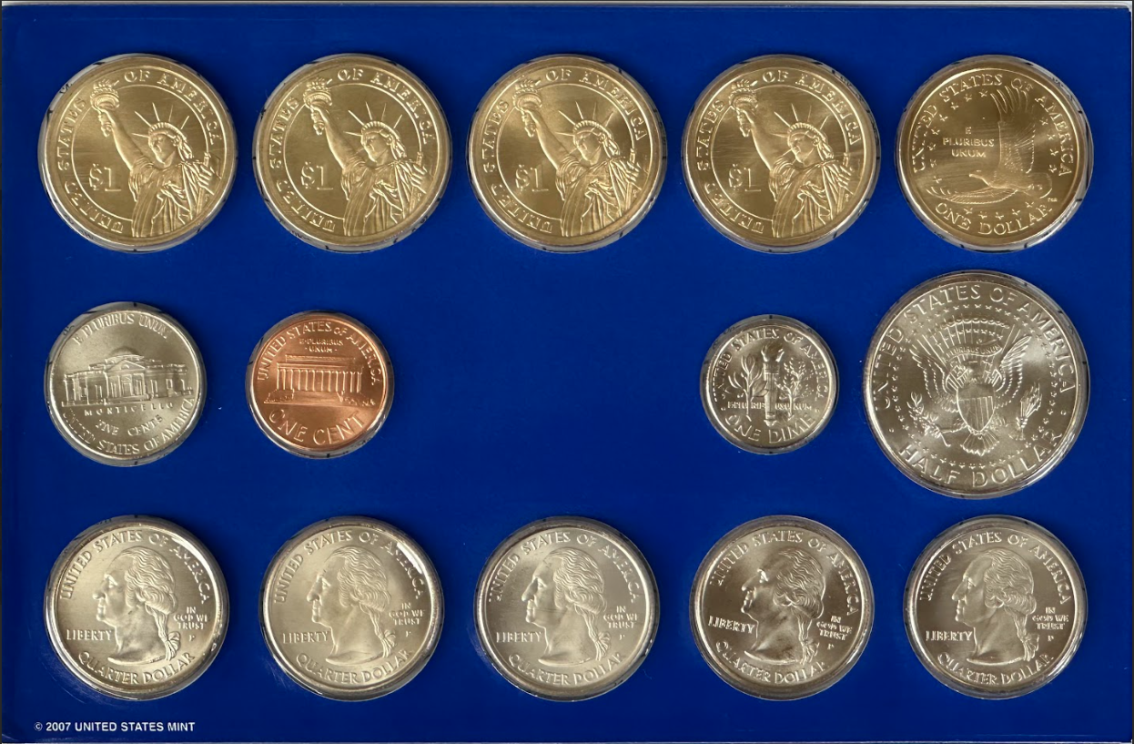 2007 Mint Set - Philadelphia Back